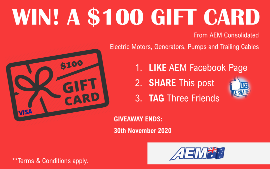 WIN a $100 VISA Gift card from AEM!!